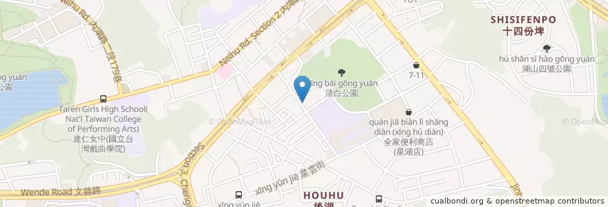 Mapa de ubicacion de 戈果美語 en Taïwan, Nouveau Taipei, Taipei, District De Neihu.