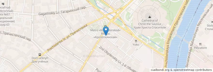 Mapa de ubicacion de 3/14 en Russland, Föderationskreis Zentralrussland, Moskau, Zentraler Verwaltungsbezirk, Район Хамовники.