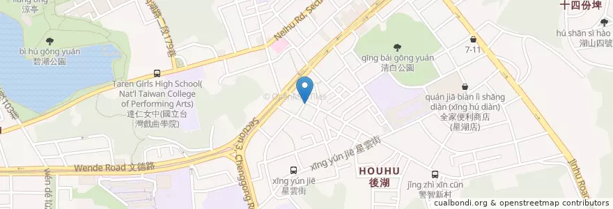 Mapa de ubicacion de 久懿炭烤 en Taiwan, Neu-Taipeh, Taipeh, Neihu.
