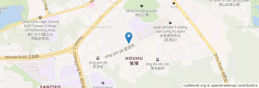 Mapa de ubicacion de 玖菜香魯肉飯 en 臺灣, 新北市, 臺北市, 內湖區.