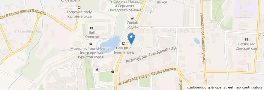 Mapa de ubicacion de Дента-М en Rusia, Distrito Federal Central, Óblast De Moscú, Сергиево-Посадский Городской Округ.