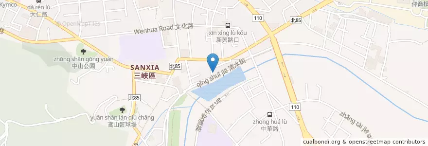 Mapa de ubicacion de 秀川里活動中心 en Taiwan, New Taipei, Sanxia District.