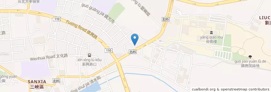 Mapa de ubicacion de 南平鵝肉專賣店 en Taiwan, Neu-Taipeh, Sanxia.