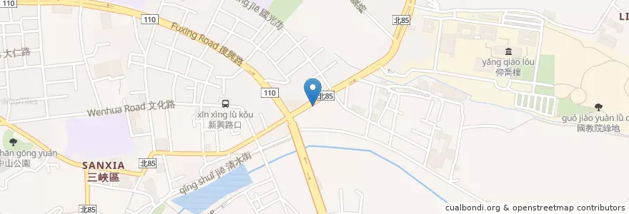 Mapa de ubicacion de 啟育幼兒園 en تایوان, 新北市, 三峽區.