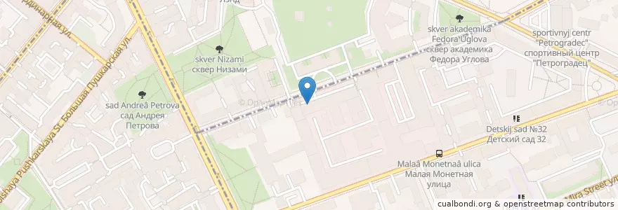 Mapa de ubicacion de МРТ en Russie, District Fédéral Du Nord-Ouest, Oblast De Léningrad, Saint-Pétersbourg, Петроградский Район, Посадский Округ.