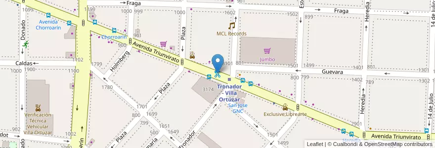Mapa de ubicacion de 282 - Tronador en Arjantin, Ciudad Autónoma De Buenos Aires, Buenos Aires, Comuna 15.