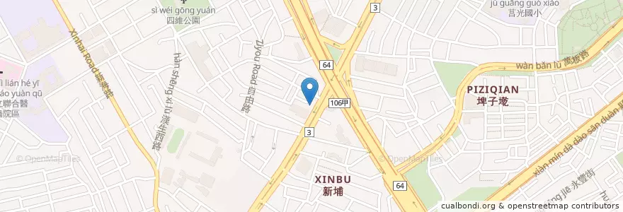 Mapa de ubicacion de 頂呱呱 en Тайвань, Новый Тайбэй, 板橋區.
