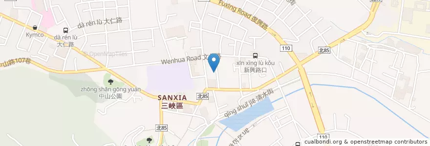 Mapa de ubicacion de 豐華包子店 en Taiwan, Nuova Taipei, Sanxia.