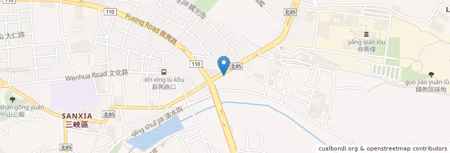 Mapa de ubicacion de 盛加藥師藥局 en تایوان, 新北市, 三峽區.
