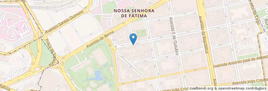 Mapa de ubicacion de Snack Bar Gazela en Portugal, Aire Métropolitaine De Lisbonne, Lisbonne, Grande Lisboa, Lisbonne, Avenidas Novas.