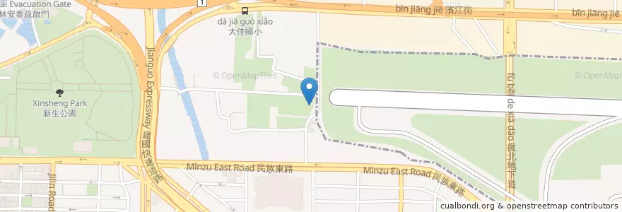 Mapa de ubicacion de 中山区 en 台湾, 新北市, 台北市, 中山区.