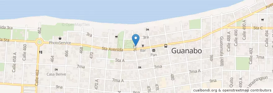 Mapa de ubicacion de La Sirenita en Cuba, La Havane, Habana Del Este.