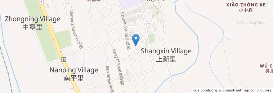 Mapa de ubicacion de 活動中心 en Taiwan, Taichung, 東勢區.
