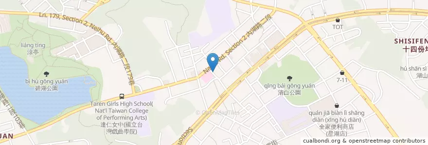 Mapa de ubicacion de 樂活藥師藥局 en Taiwan, 新北市, Taipé, 內湖區.