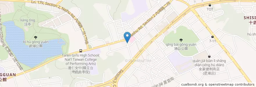 Mapa de ubicacion de 內湖老張胡椒餅 en تایوان, 新北市, تایپه, 內湖區.