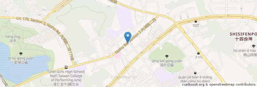 Mapa de ubicacion de 拉亞漢堡 en Taiwan, New Taipei, Taipei, Neihu District.