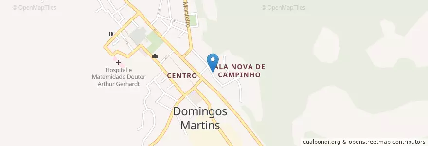 Mapa de ubicacion de Igreja Adventista en 巴西, 东南部, 圣埃斯皮里图, Região Geográfica Intermediária De Vitória, Microrregião Afonso Cláudio, Domingos Martins.