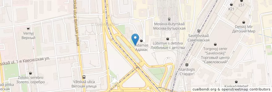 Mapa de ubicacion de Промсвязьбанк en Russia, Distretto Federale Centrale, Москва, Северный Административный Округ.