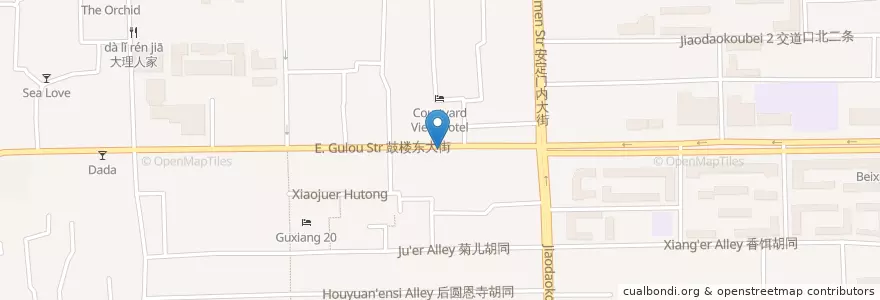 Mapa de ubicacion de Cafe Zarah en China, Beijing, Hebei, Dongcheng District.