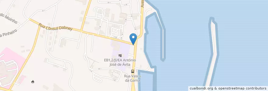 Mapa de ubicacion de Santander Totta en 葡萄牙, 亚速尔群岛, Faial, Horta, Horta (Angústias).
