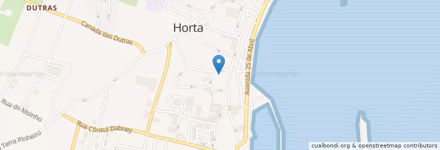 Mapa de ubicacion de Dancing Club en ポルトガル, アゾレス諸島, Faial, Horta.