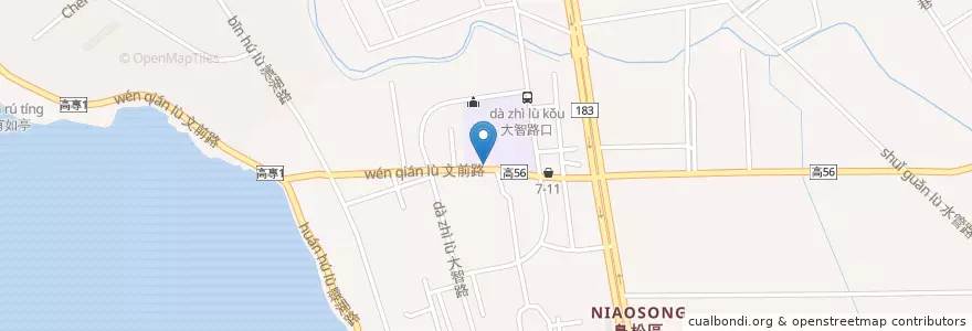Mapa de ubicacion de 福隆宮 en Taiwan, Kaohsiung, 鳥松區.