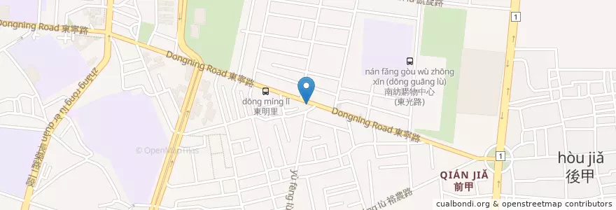Mapa de ubicacion de 天蠍座 en Tayvan, 臺南市, 東區.