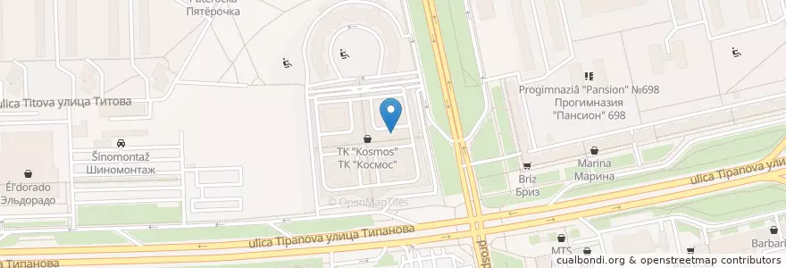 Mapa de ubicacion de Sasha's bar en Russie, District Fédéral Du Nord-Ouest, Oblast De Léningrad, Saint-Pétersbourg, Московский Район, Округ Гагаринское.