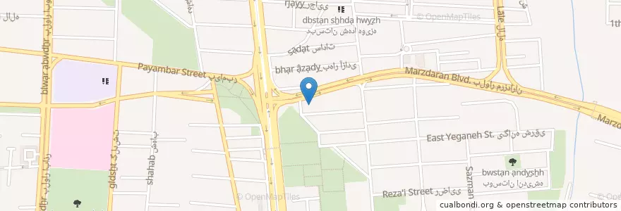Mapa de ubicacion de بانک تجارت en 伊朗, 德黑兰, شهرستان تهران, 德黑蘭, بخش مرکزی شهرستان تهران.