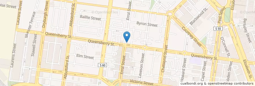 Mapa de ubicacion de Courthouse Hotel en Australië, Victoria, City Of Melbourne.