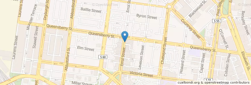 Mapa de ubicacion de Australia Post en オーストラリア, ビクトリア, City Of Melbourne.