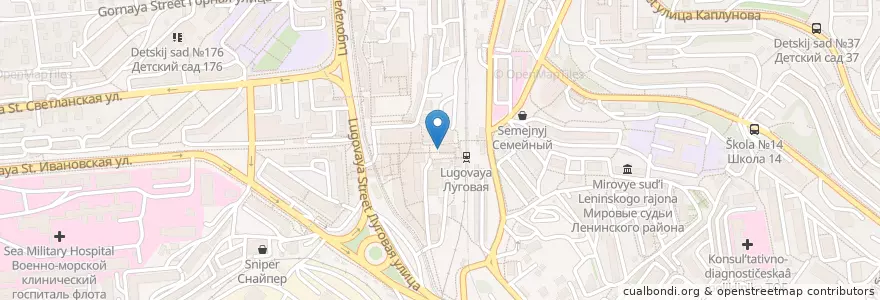 Mapa de ubicacion de Клиника "ВитаДизайн" en 러시아, Дальневосточный Федеральный Округ, 프리모르스키 지방, Владивостокский Городской Округ.