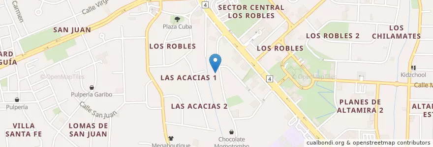 Mapa de ubicacion de Café de Poetas en Никарагуа, Departamento De Managua, Managua (Municipio).