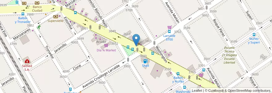 Mapa de ubicacion de 283 - Cnel. Juan Cruz Czetz en Argentinië, Ciudad Autónoma De Buenos Aires, Comuna 12, Buenos Aires.