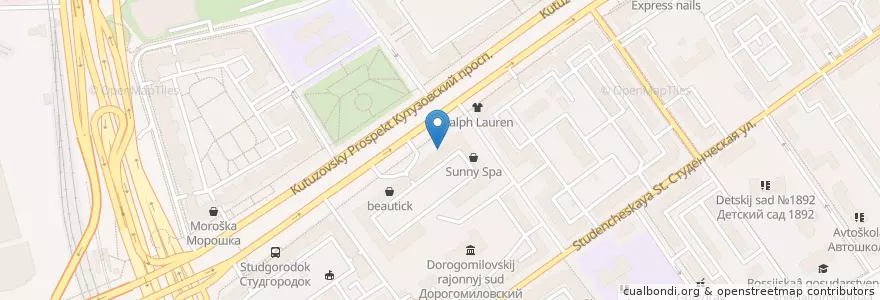 Mapa de ubicacion de Дижестив en Rusia, Центральный Федеральный Округ, Москва, Западный Административный Округ, Район Дорогомилово.