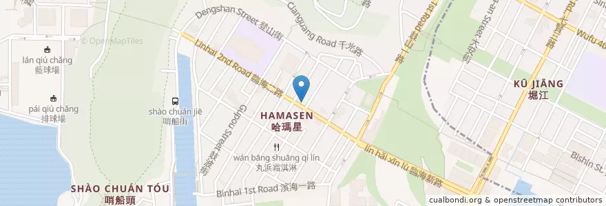 Mapa de ubicacion de 丹丹漢堡 en Тайвань, Гаосюн, 鼓山區.
