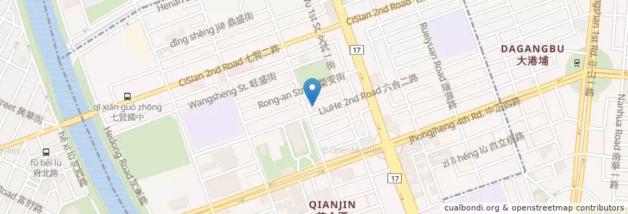 Mapa de ubicacion de 興隆居早餐 en تایوان, کائوهسیونگ, 前金區.