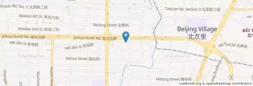 Mapa de ubicacion de 衛道福德祠 en 臺灣, 臺中市, 北區.