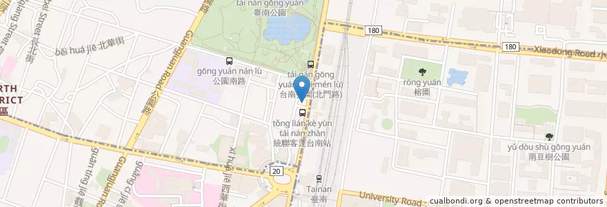 Mapa de ubicacion de 杜哲青 泌尿科 en Taïwan, Tainan, District Nord.