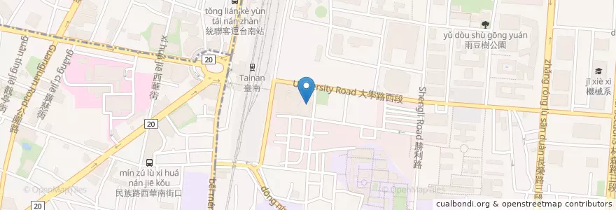 Mapa de ubicacion de 遠東國際銀行ATM en 台湾, 台南市, 東区.
