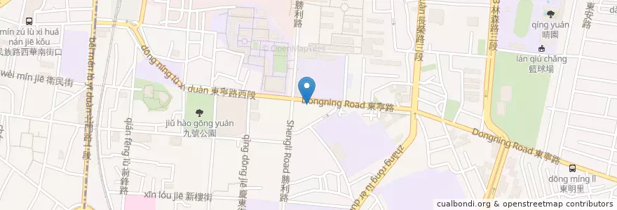 Mapa de ubicacion de 府城魯味 en 臺灣, 臺南市, 東區.