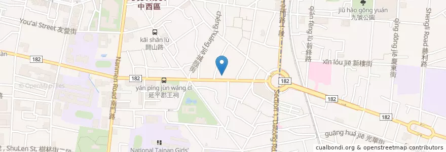 Mapa de ubicacion de 光明內科診所 en Taïwan, Tainan, District Centre-Ouest.