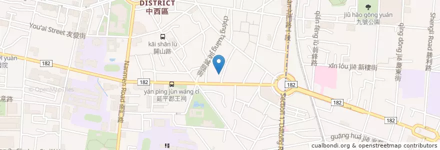Mapa de ubicacion de 建安牙醫 en 台湾, 台南市, 中西区.