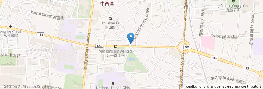 Mapa de ubicacion de 瑞芳藥局 en 臺灣, 臺南市, 中西區.