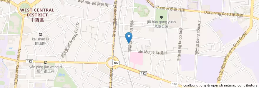 Mapa de ubicacion de 呂怡璋小兒科診所 en 臺灣, 臺南市, 東區.