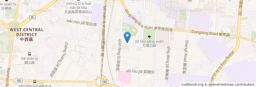Mapa de ubicacion de 水巷查弄 en Taïwan, Tainan, District Est.