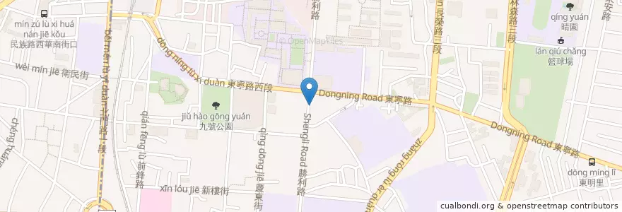 Mapa de ubicacion de 波哥飲料店 en Tayvan, 臺南市, 東區.