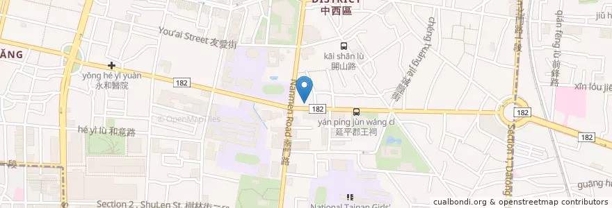 Mapa de ubicacion de 復生藥局 en 臺灣, 臺南市, 中西區.