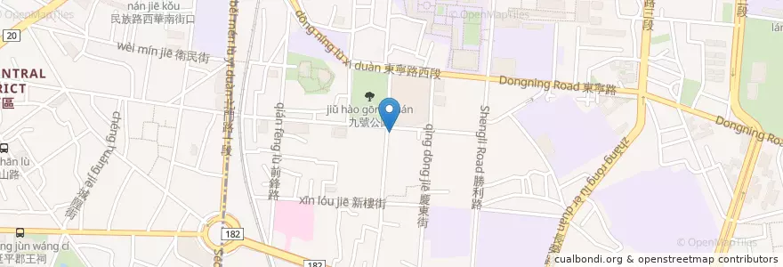 Mapa de ubicacion de 陳友二小兒科 內科診所 en Taiwan, Tainan, 東區.