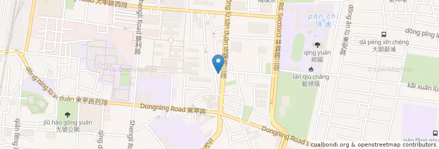 Mapa de ubicacion de 成大好媽媽 en تایوان, 臺南市, 東區.